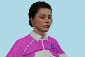 Commercial Android Detroit, DBH, Become-Human, ai, android, robot, female, girl, woman, people, xna, characters, animated